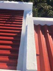 parapets waterproofing, asbestos roof final coat