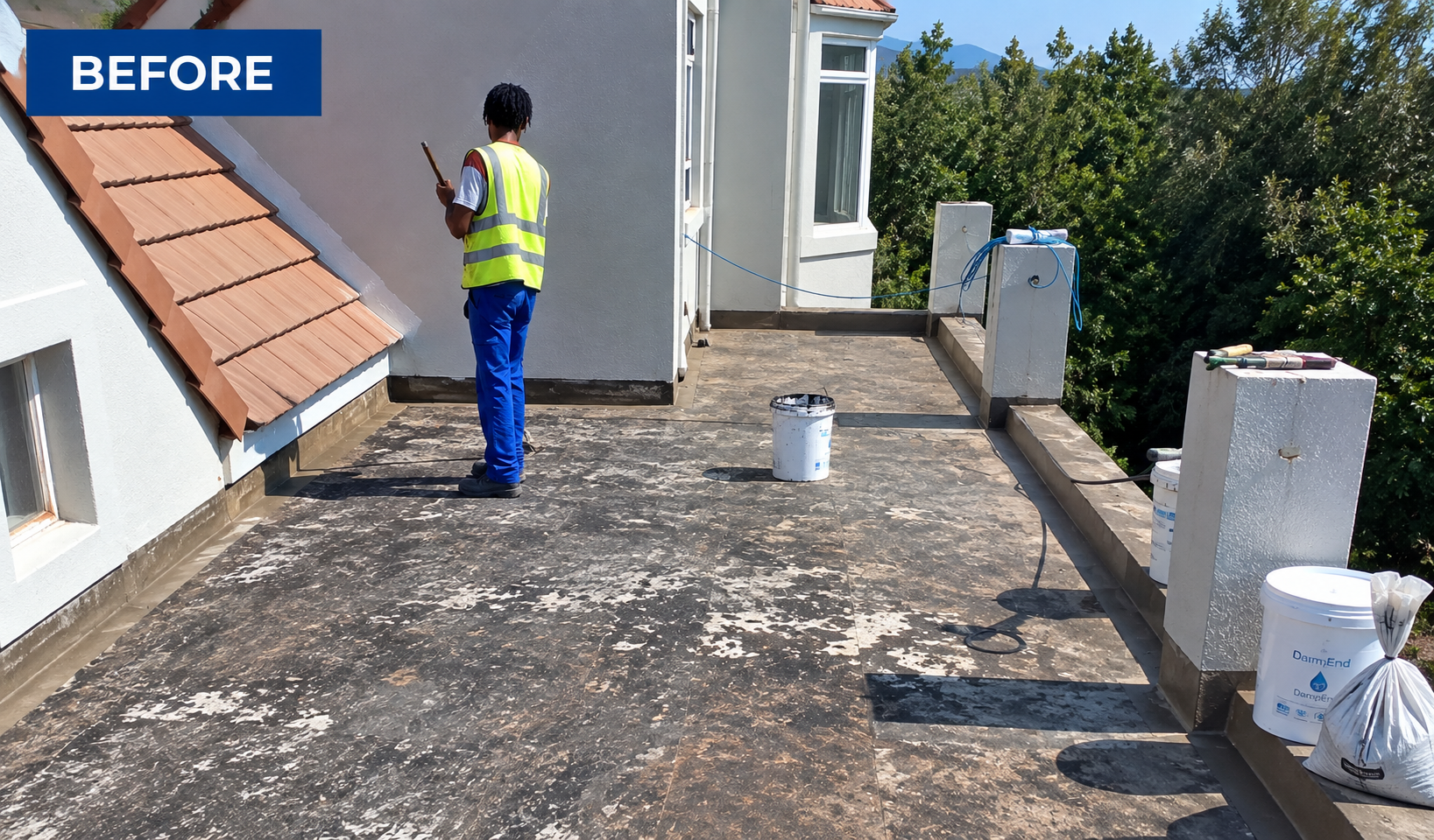 waterproofing before